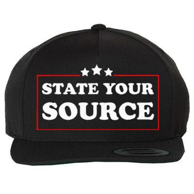 State Your Source Funny Wool Snapback Cap