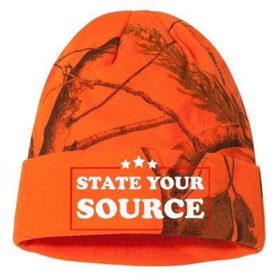 State Your Source Funny Kati Licensed 12" Camo Beanie