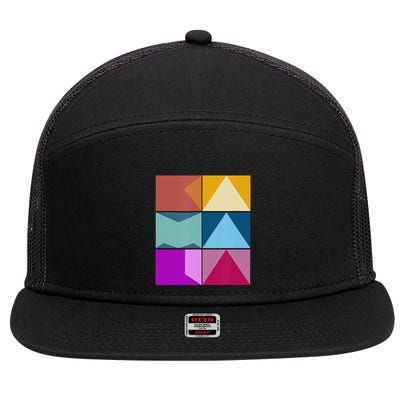 Show Your Support For Harris 2024 Gift 7 Panel Mesh Trucker Snapback Hat