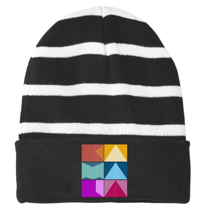 Show Your Support For Harris 2024 Gift Striped Beanie with Solid Band