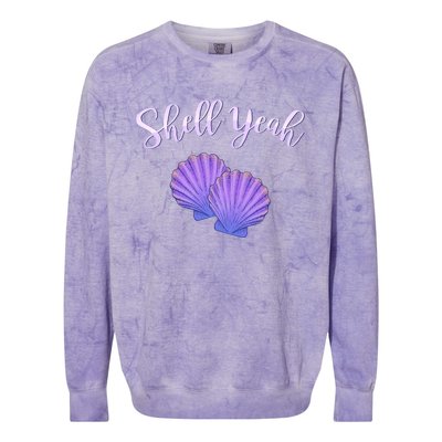 Shell Yeah Summer Vacation Beach Cute Gift Colorblast Crewneck Sweatshirt