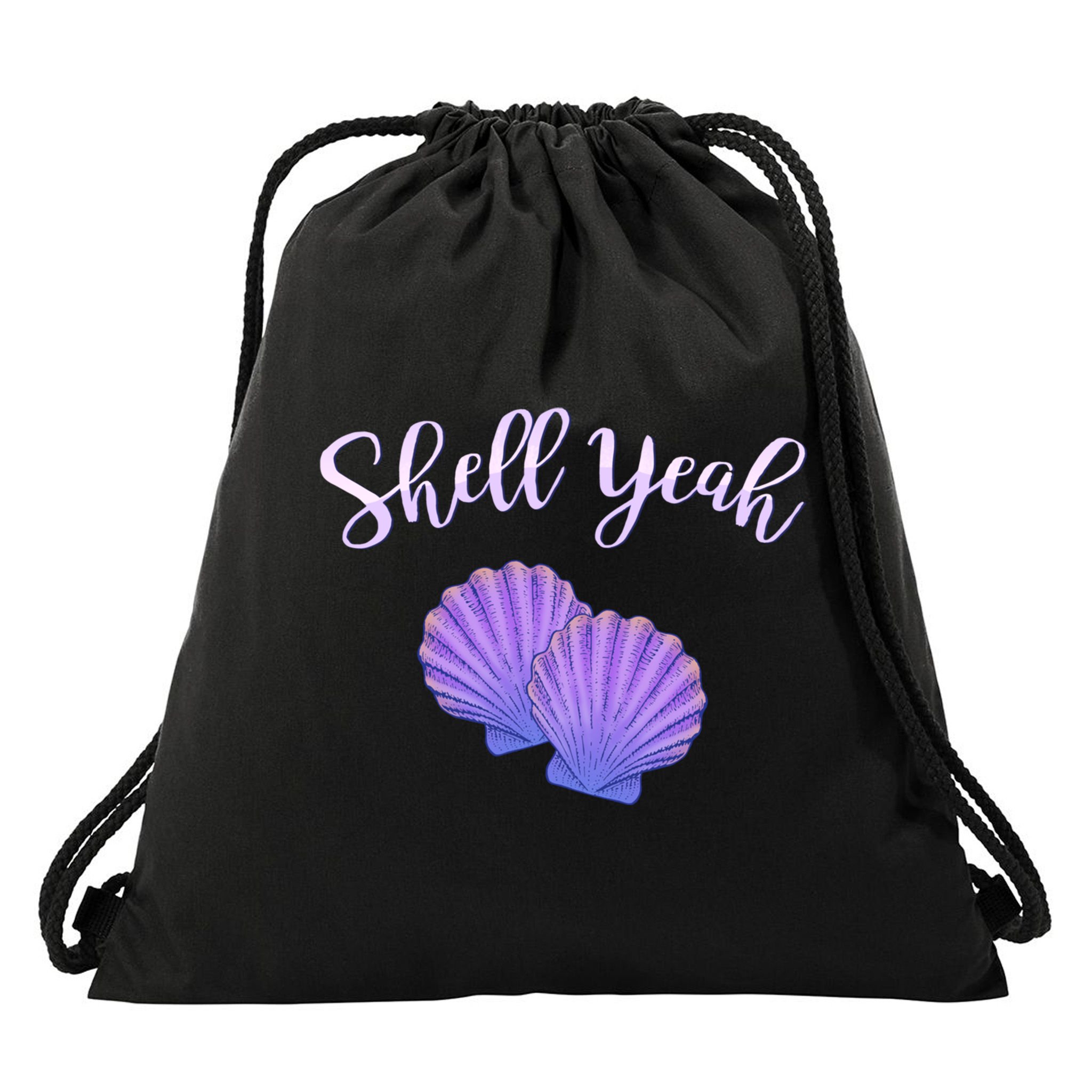 Shell Yeah Summer Vacation Beach Cute Gift Drawstring Bag
