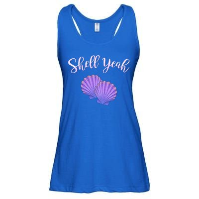Shell Yeah Summer Vacation Beach Cute Gift Ladies Essential Flowy Tank