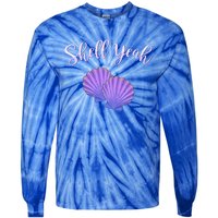 Shell Yeah Summer Vacation Beach Cute Gift Tie-Dye Long Sleeve Shirt