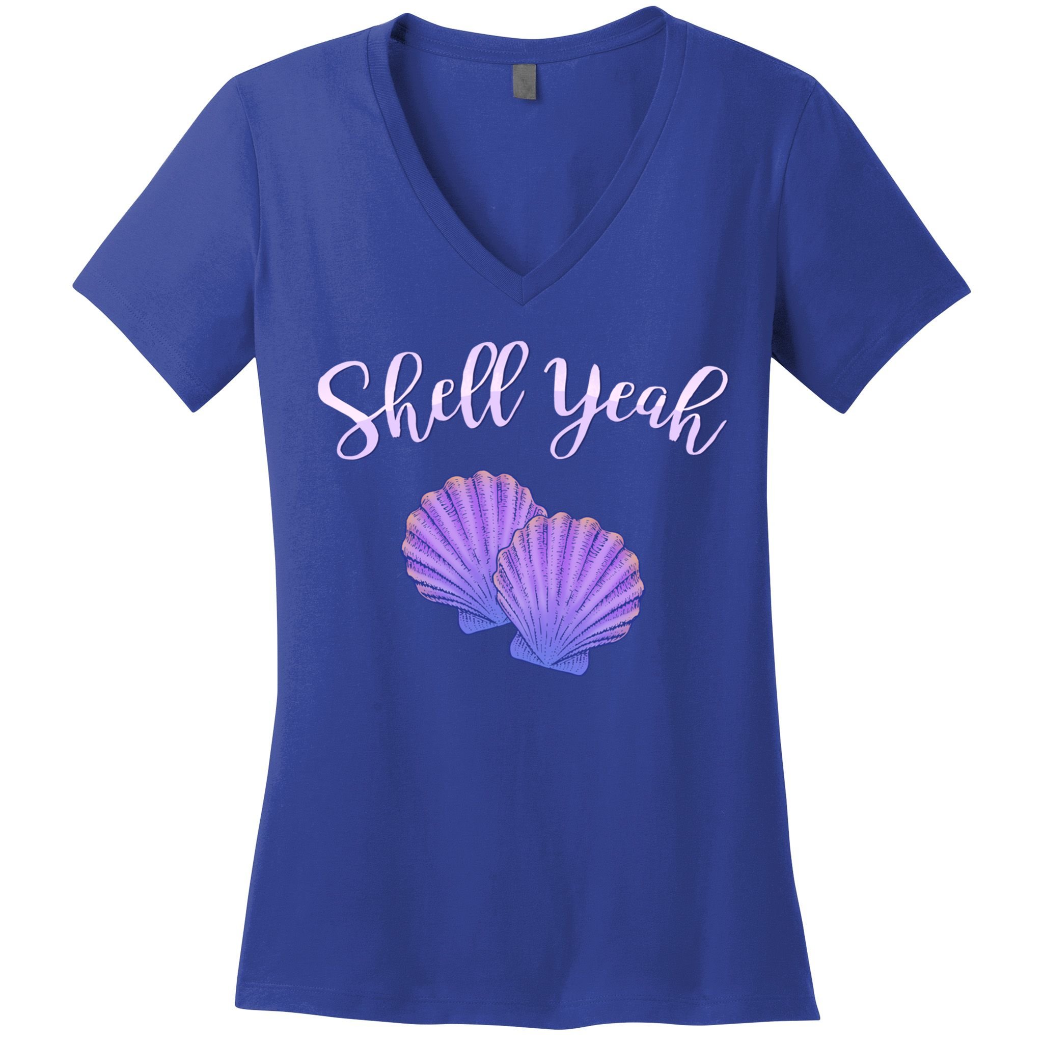 Shell Yeah Summer Vacation Beach Cute Gift Women's V-Neck T-Shirt