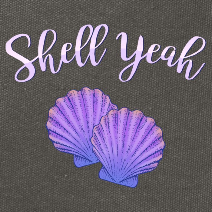 Shell Yeah Summer Vacation Beach Cute Gift Cotton Canvas Backpack
