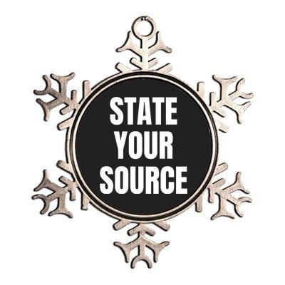 State Your Source Metallic Star Ornament