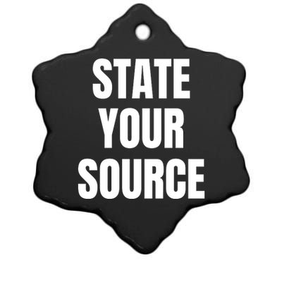 State Your Source Ceramic Star Ornament