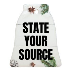 State Your Source Ceramic Bell Ornament