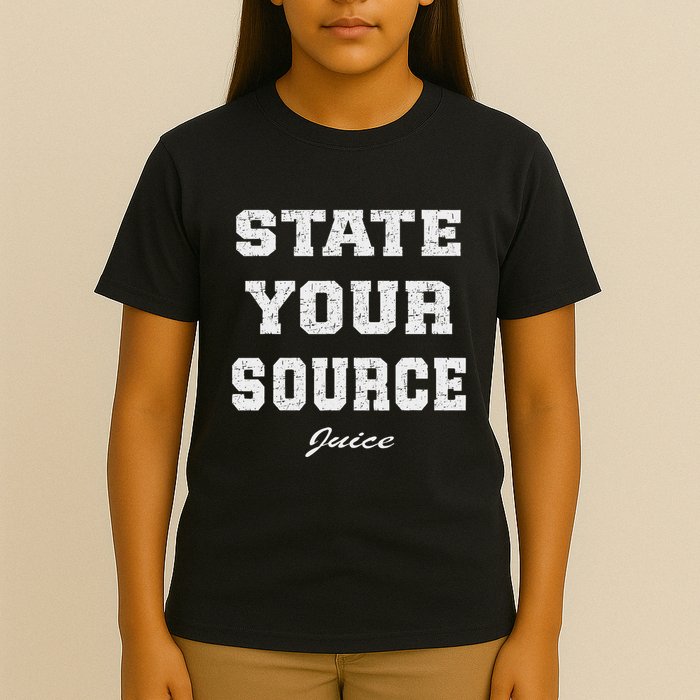 State Your Source Juice Retro Design T-Shirt