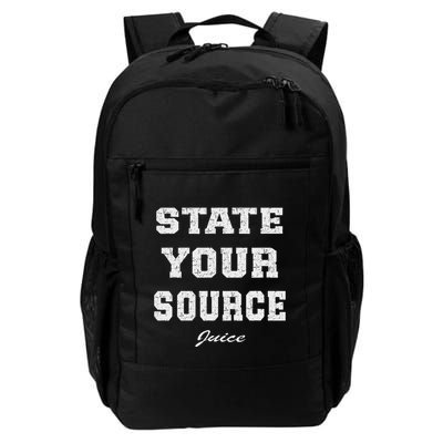 State Your Source Juice Retro Design Daily Commute Backpack