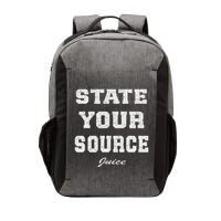 State Your Source Juice Retro Design Vector Backpack