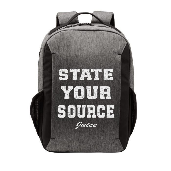 State Your Source Juice Retro Design Vector Backpack
