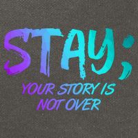 STAY; Your Story Is Not Over Suicide Prevention Awareness Cotton Canvas Backpack
