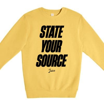 State Your Source Premium Crewneck Sweatshirt