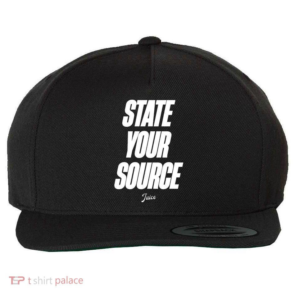 State Your Source Wool Snapback Cap