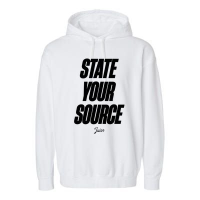 State Your Source Garment-Dyed Fleece Hoodie