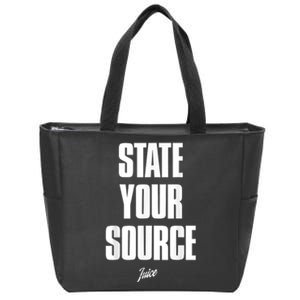 State Your Source Zip Tote Bag