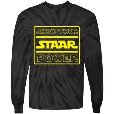 Show Your Staar Power School Testing Tie-Dye Long Sleeve Shirt