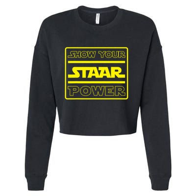 Show Your Staar Power School Testing Cropped Pullover Crew