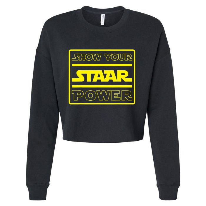 Show Your Staar Power School Testing Cropped Pullover Crew