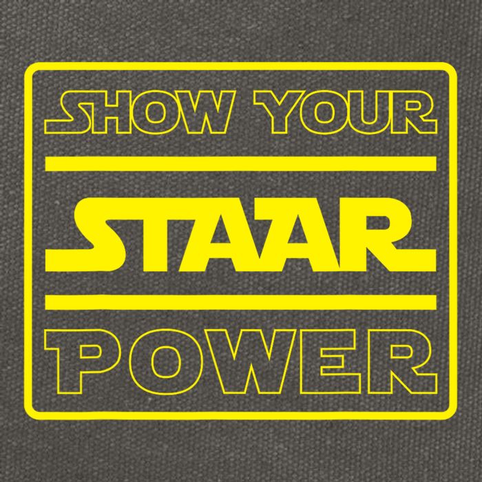 Show Your Staar Power School Testing Cotton Canvas Backpack