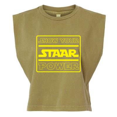 Show Your Staar Power School Testing Garment-Dyed Women's Muscle Tee