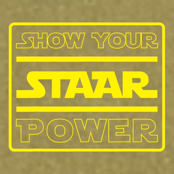 Show Your Staar Power School Testing Garment-Dyed Women's Muscle Tee