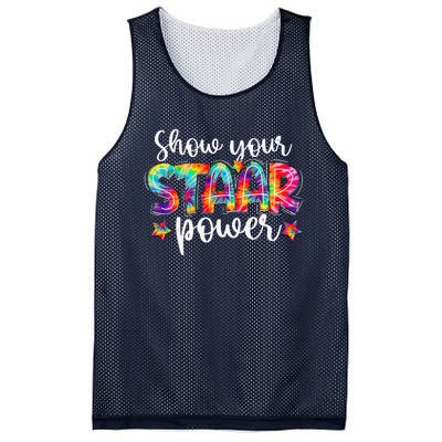 Show Your STAAR Power Tie Dye Teacher Mesh Reversible Basketball Jersey Tank