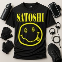 Satoshi Yellow Smiley Face Cooling Performance Crew T-Shirt