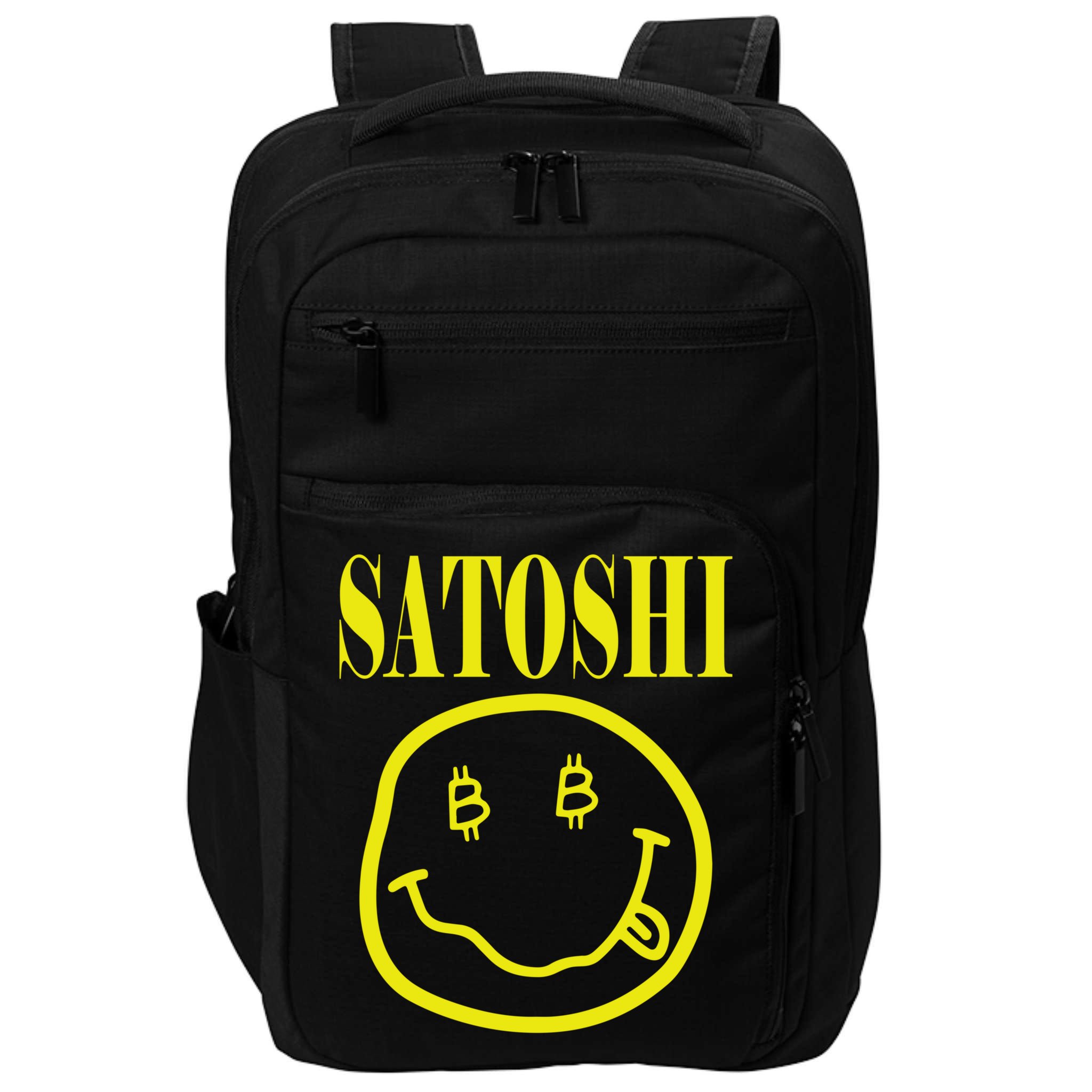 Satoshi Yellow Smiley Face Impact Tech Backpack
