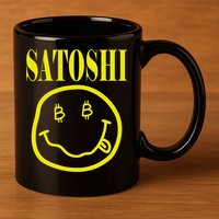 Satoshi Yellow Smiley Face 11oz C Handle Ceramic Mug