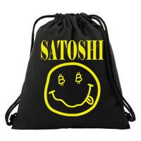 Satoshi Yellow Smiley Face Drawstring Bag
