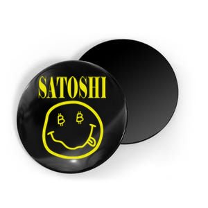 Satoshi Yellow Smiley Face Magnet