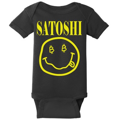Satoshi Yellow Smiley Face Baby Bodysuit