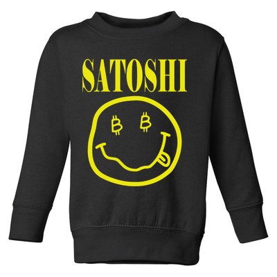Satoshi Yellow Smiley Face Toddler Sweatshirt