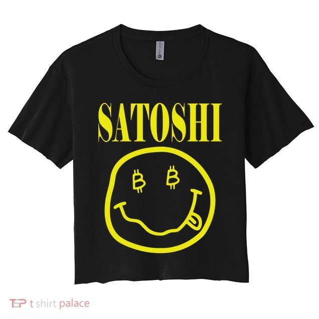 Satoshi Yellow Smiley Face Crop Top