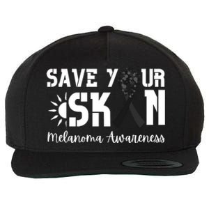 Save Your Skin Melanoma Awareness Wool Snapback Cap