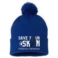 Save Your Skin Melanoma Awareness Pom Pom 12in Knit Beanie