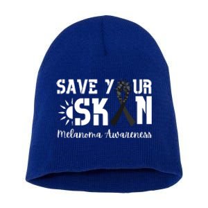 Save Your Skin Melanoma Awareness Short Acrylic Beanie