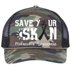 Save Your Skin Melanoma Awareness Retro Rope Trucker Hat Cap