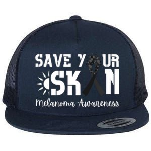 Save Your Skin Melanoma Awareness Flat Bill Trucker Hat