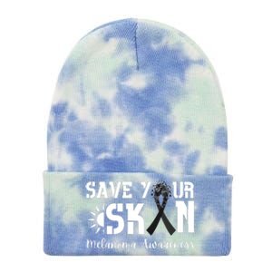 Save Your Skin Melanoma Awareness Tie Dye 12in Knit Beanie