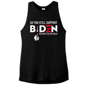 So You Still Support Biden Anti  Ladies PosiCharge Tri-Blend Wicking Tank