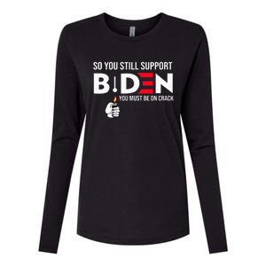 So You Still Support Biden Anti  Womens Cotton Relaxed Long Sleeve T-Shirt