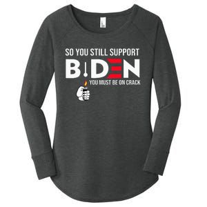 So You Still Support Biden Anti  Women's Perfect Tri Tunic Long Sleeve Shirt