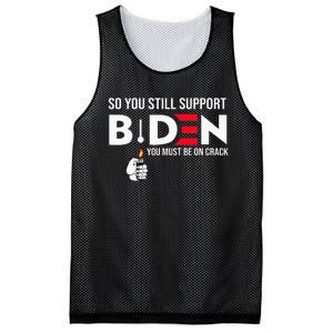 So You Still Support Biden Anti  Mesh Reversible Basketball Jersey Tank