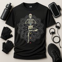 Skeleton Yoga Cooling Performance Crew T-Shirt