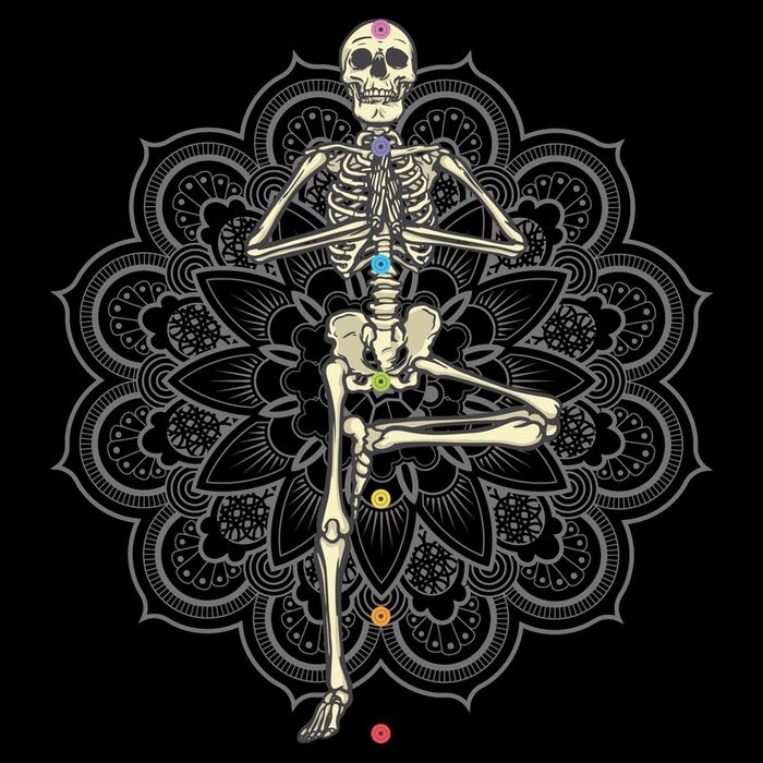 Skeleton Yoga Cooling Performance Crew T-Shirt