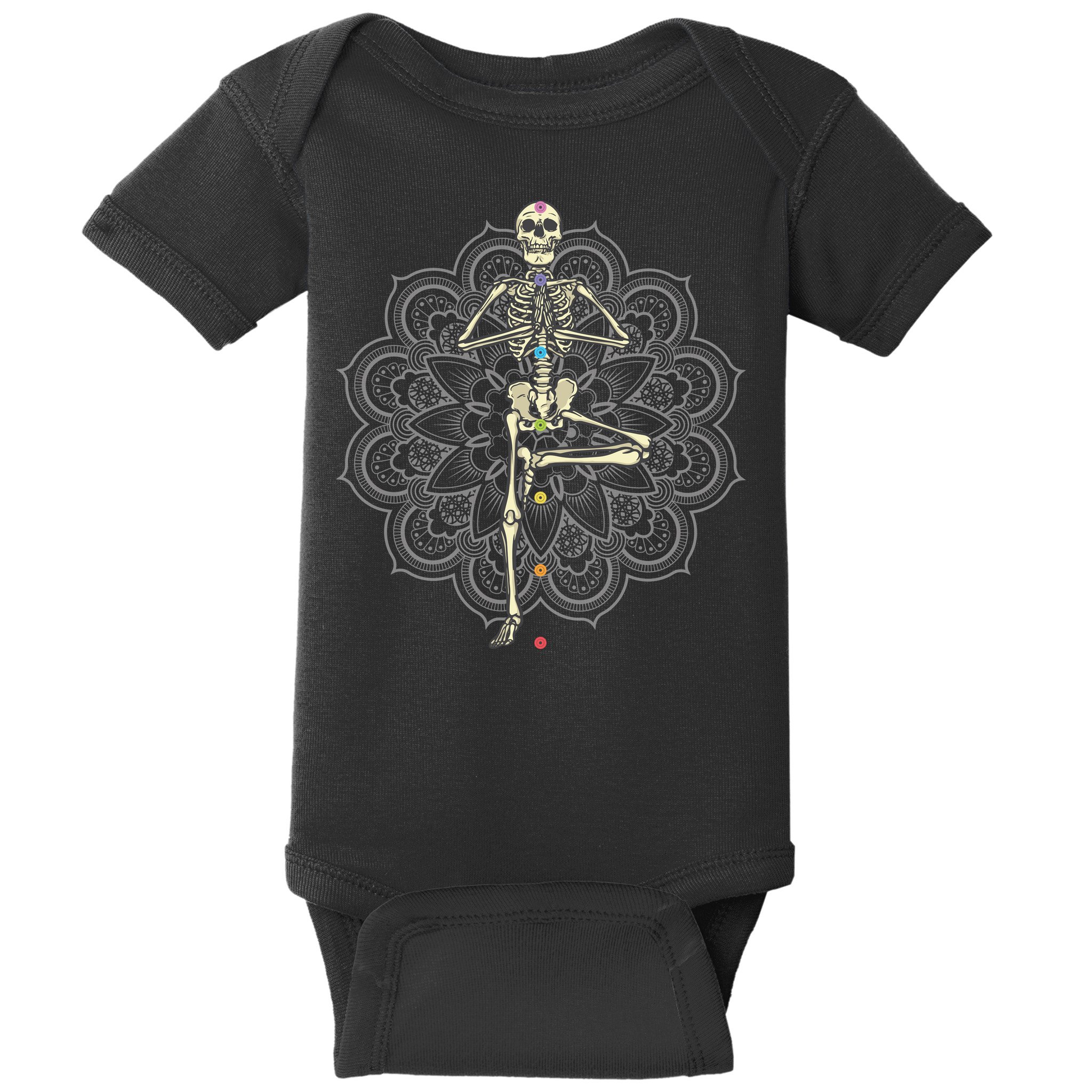 Skeleton Yoga Baby Bodysuit
